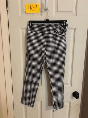 Maurices Black and White Gingham Belted Skirt